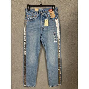 Levis 501 Button Fly Original Fit Women's Jeans Shine Theory Size 25x30 NWT's.
